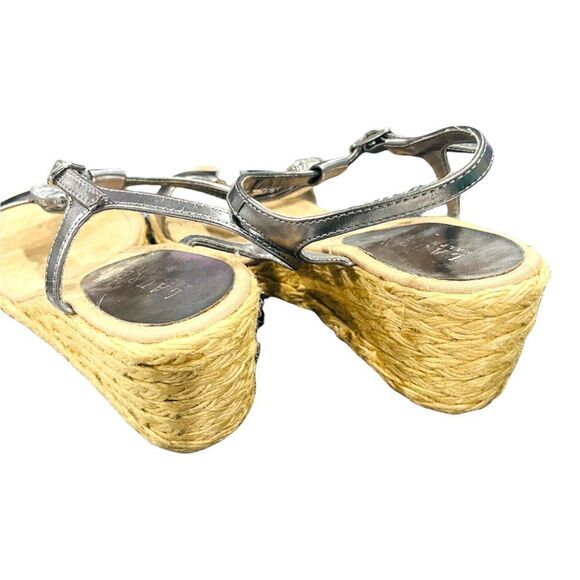 Lauren Ralph Lauren Corala Espadrille Rhinestone Wedge Sandals Size 7 - Picture 5 of 9